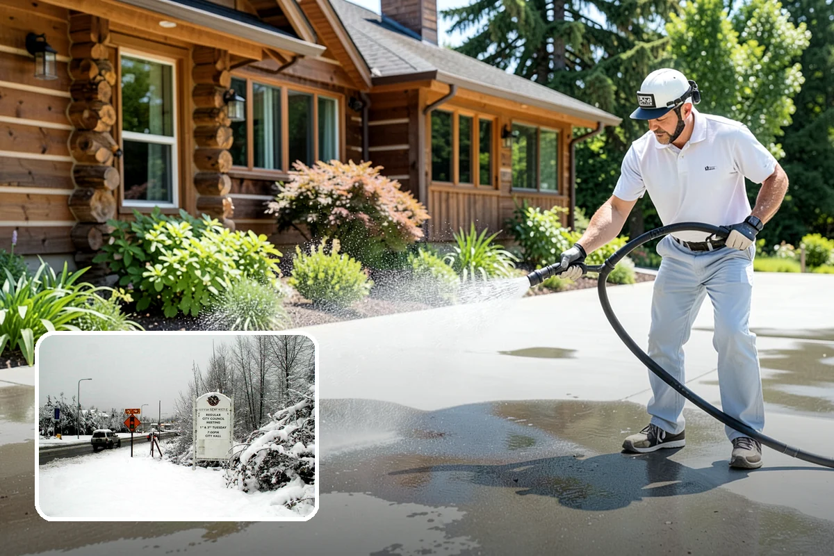 Handrail Cleaning in Newcastle, King County, WA - Removes the sticky film from frequently touched grip surfaces
