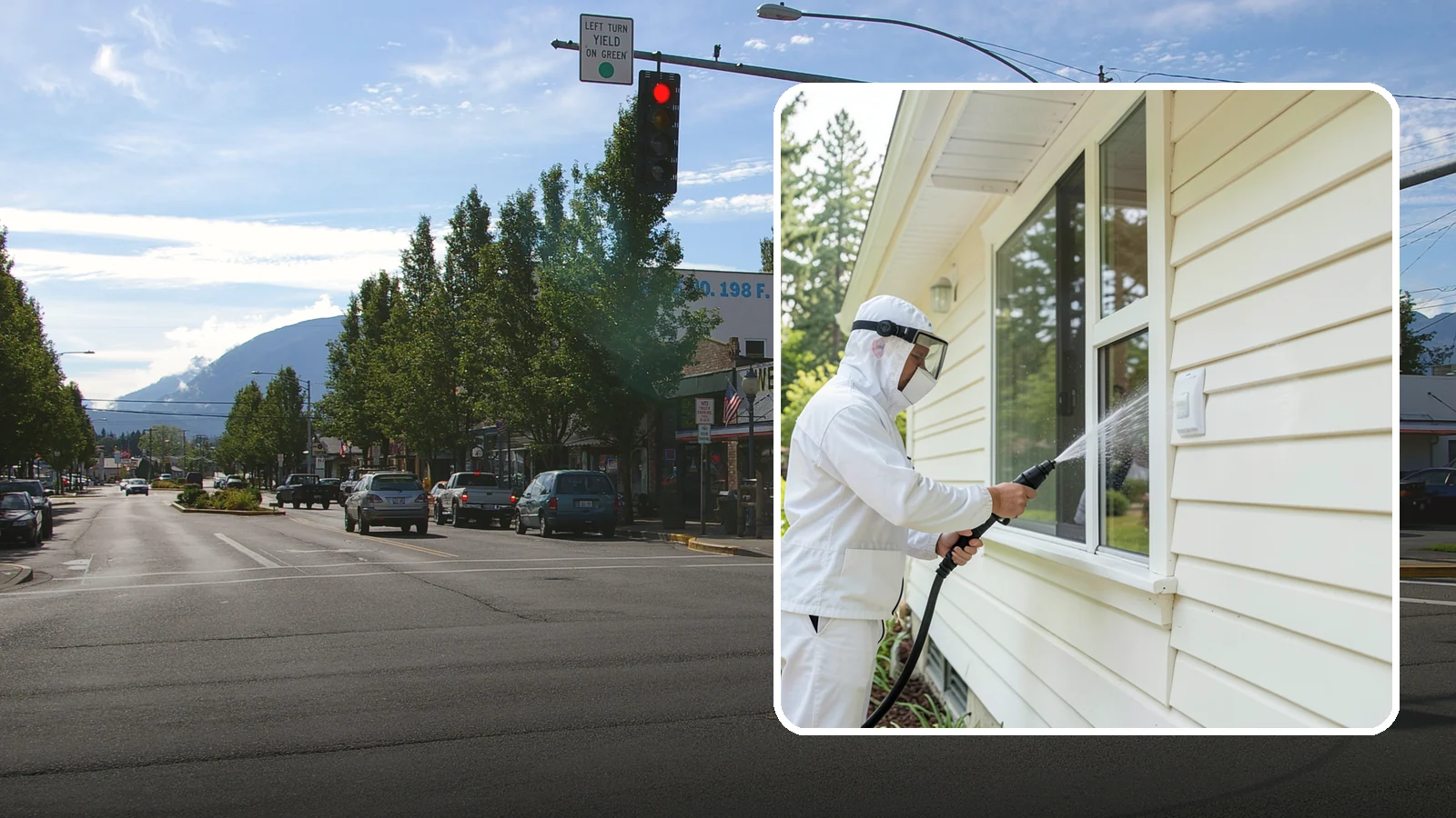 Handrail Cleaning in North Bend, King County, WA - We clean exterior handrails to remove the grime, algae, and oxidation that build on surfaces people touch every day.