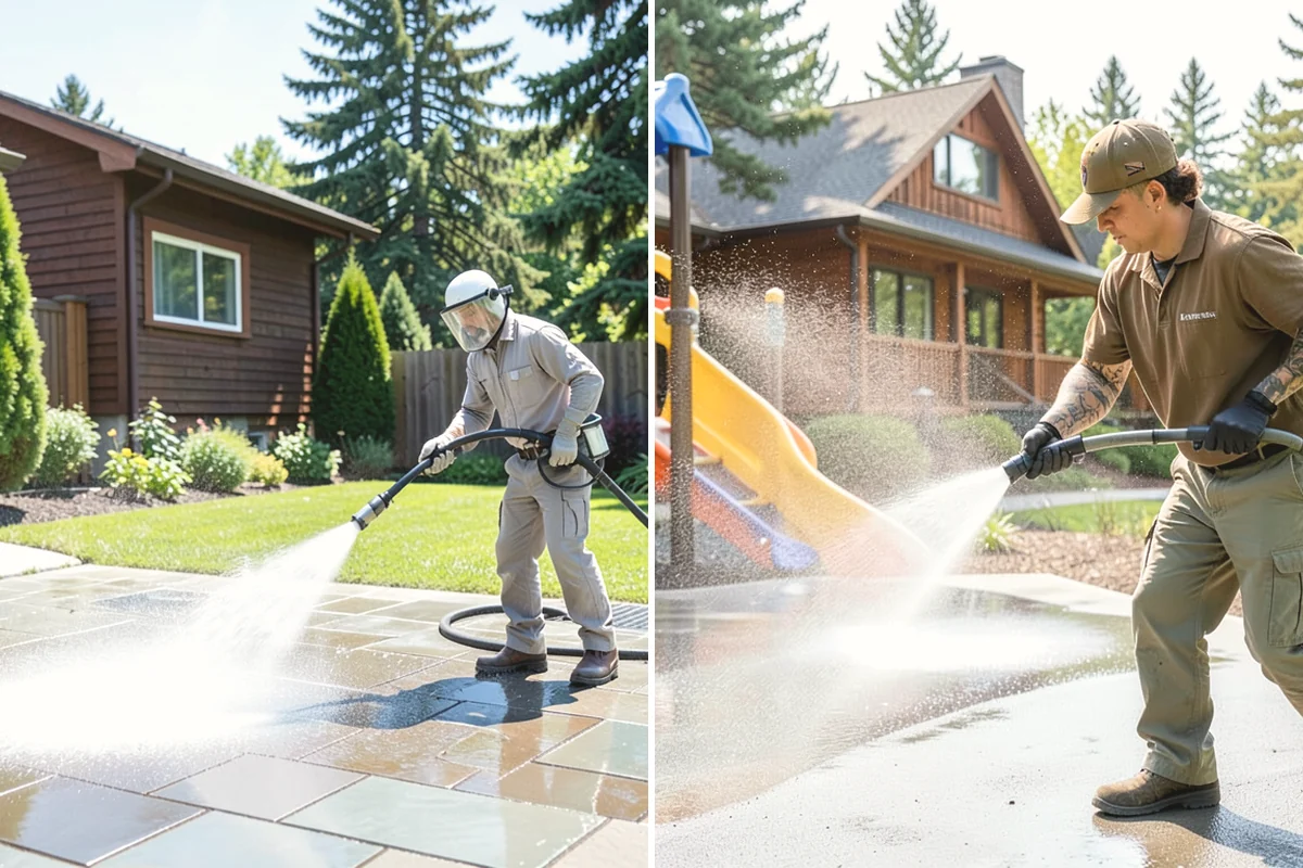 Handrail Cleaning in Oak Harbor, Island County, WA - Wipe loose debris and cobwebs from the rail