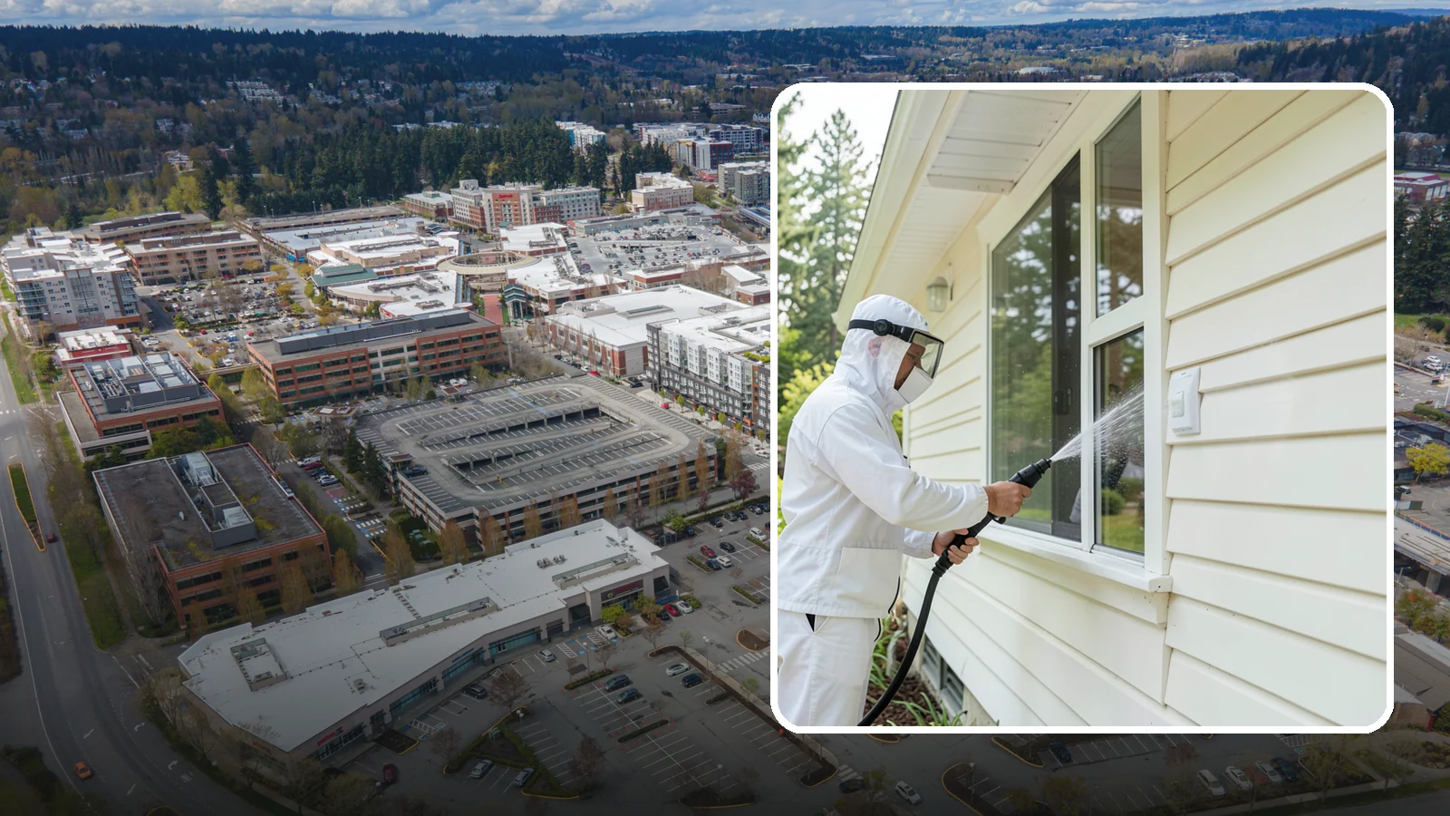 Handrail Cleaning in Redmond, King County, WA - We clean exterior handrails to remove the grime, algae, and oxidation that build on surfaces people touch every day.