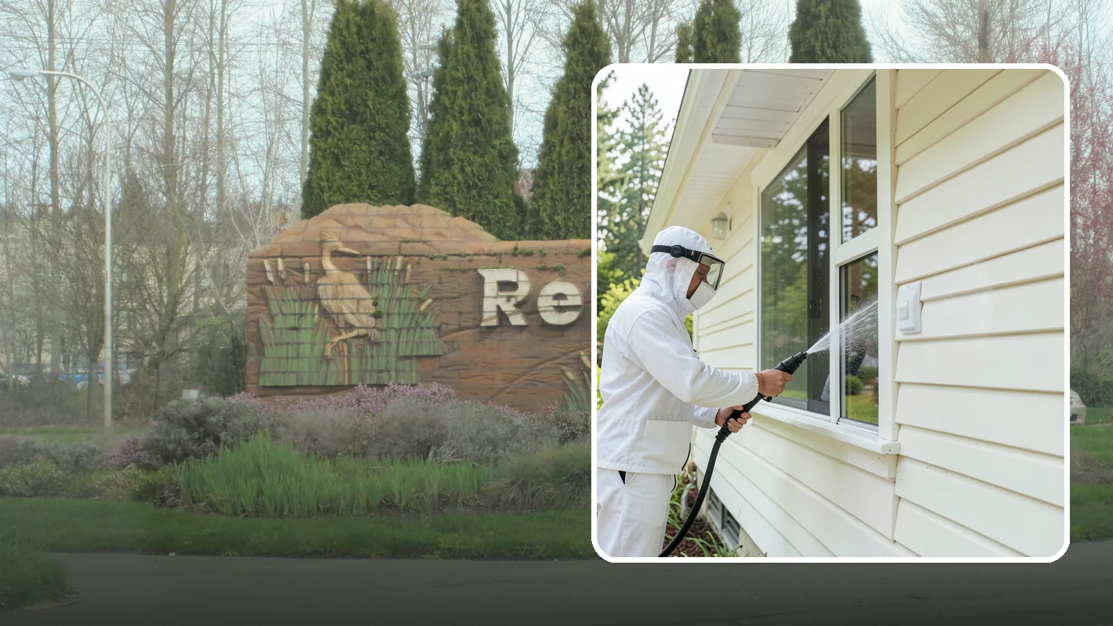 Handrail Cleaning in Renton, King County, WA - We clean exterior handrails to remove the grime, algae, and oxidation that build on surfaces people touch every day.