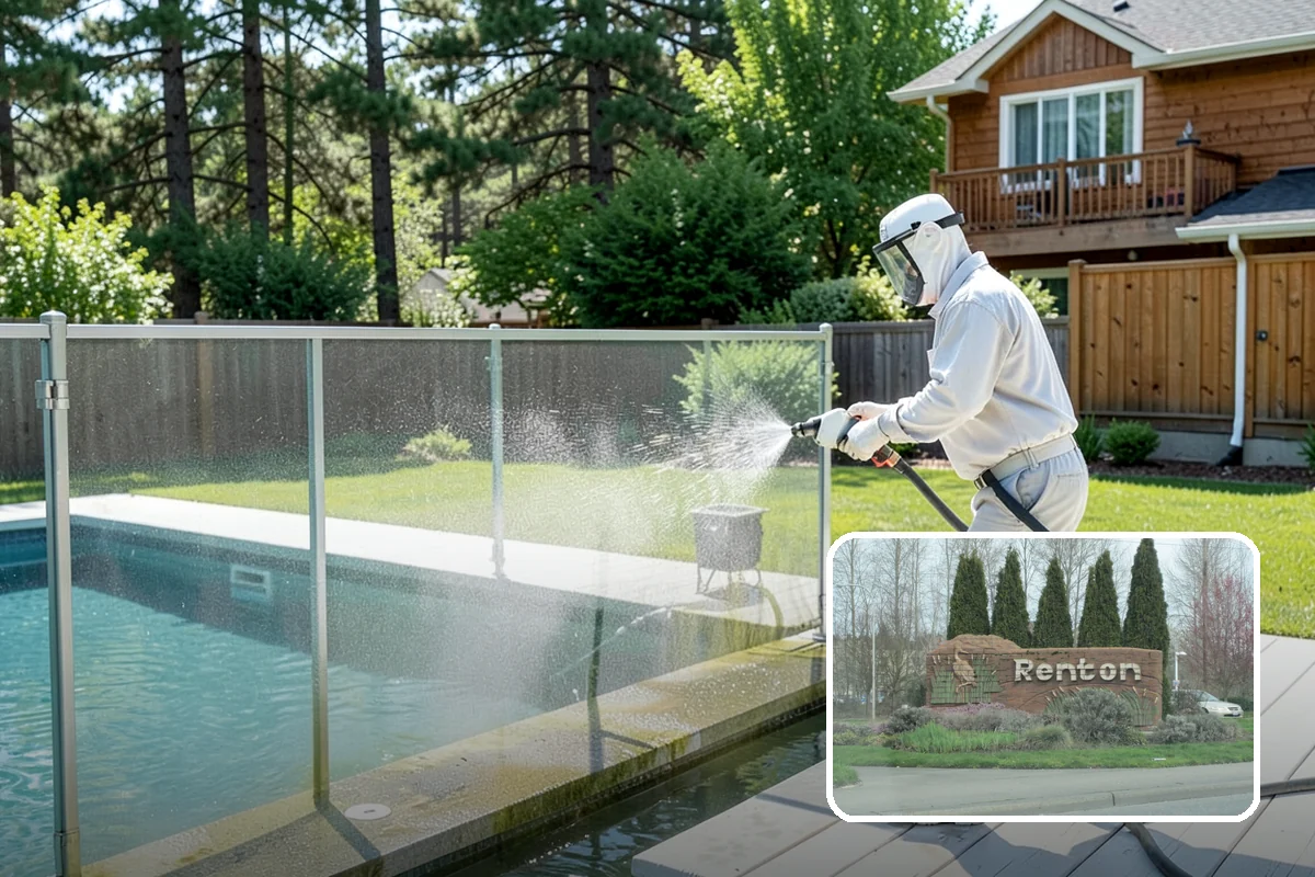 Handrail Cleaning in Renton, King County, WA - Removes the sticky film from frequently touched grip surfaces