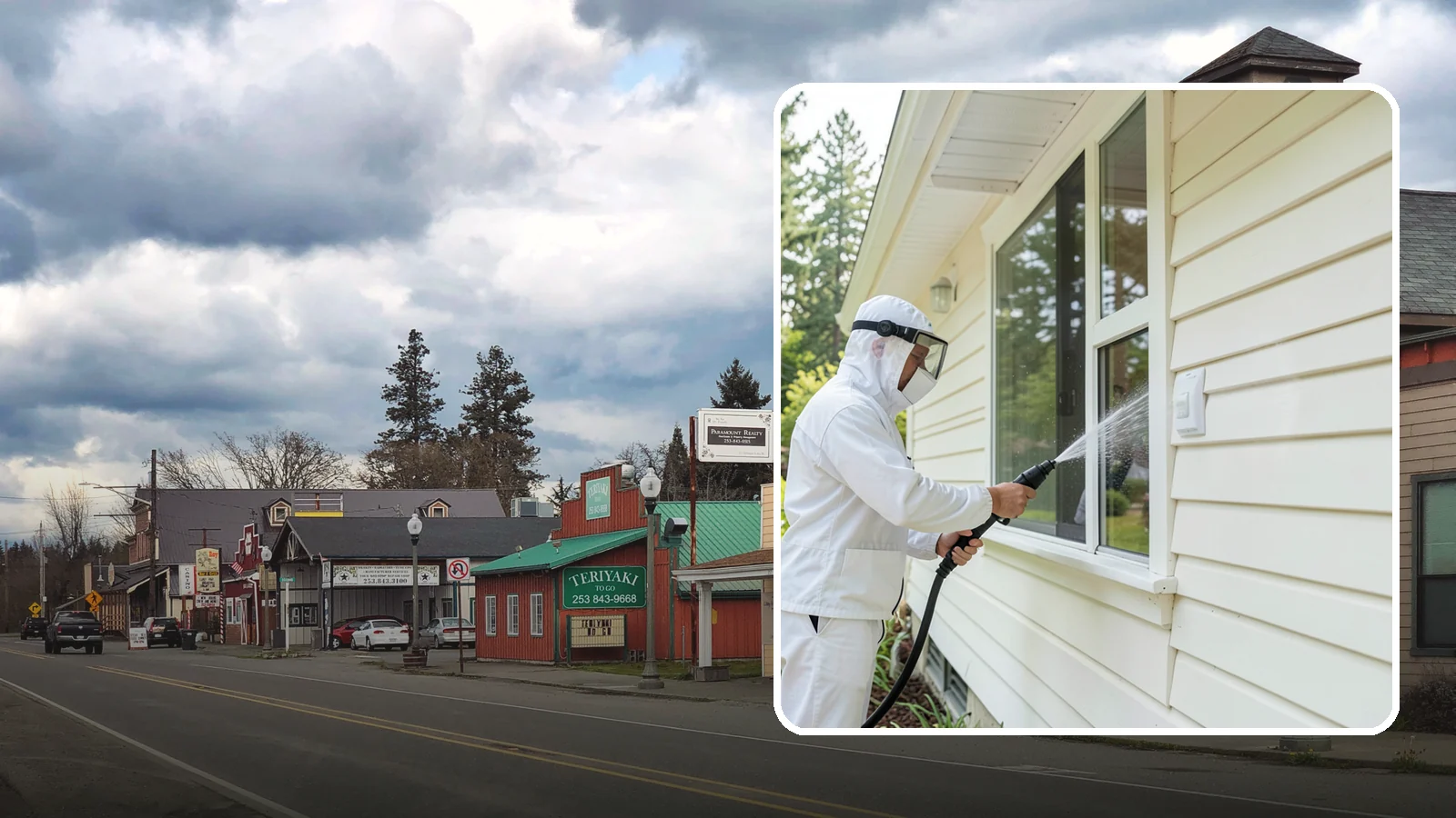 Handrail Cleaning in Roy, Pierce County, WA - We clean exterior handrails to remove the grime, algae, and oxidation that build on surfaces people touch every day.