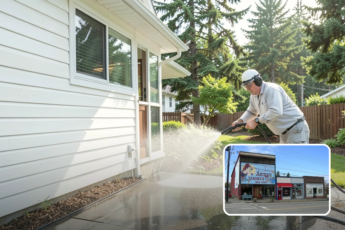 Handrail Cleaning in Ruston, Pierce County, WA - Removes the sticky film from frequently touched grip surfaces