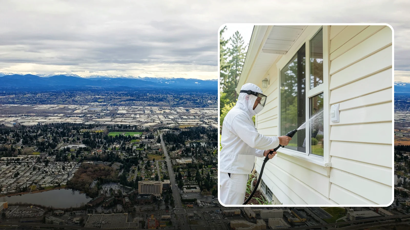 Handrail Cleaning in SeaTac, King County, WA - We clean exterior handrails to remove the grime, algae, and oxidation that build on surfaces people touch every day.