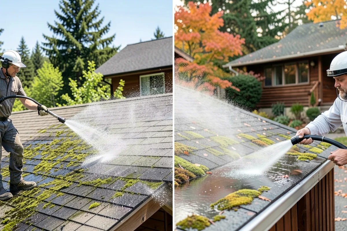 Handrail Cleaning in Sedro-Woolley, Skagit County, WA - Wipe loose debris and cobwebs from the rail