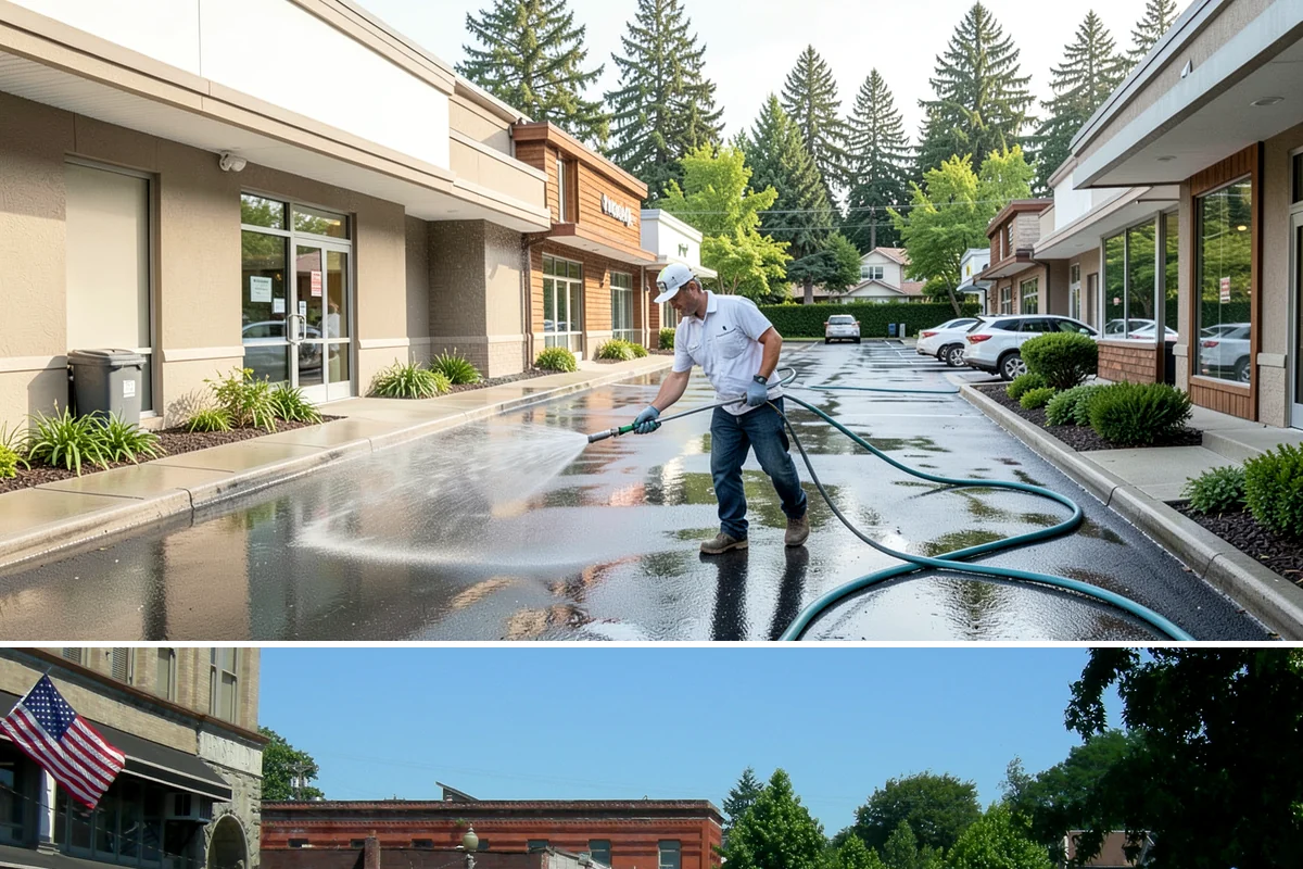 Handrail Cleaning in Snohomish, Snohomish County, WA - Spring cleaning clears winter algae and film from rails just as outdoor traffic picks up.