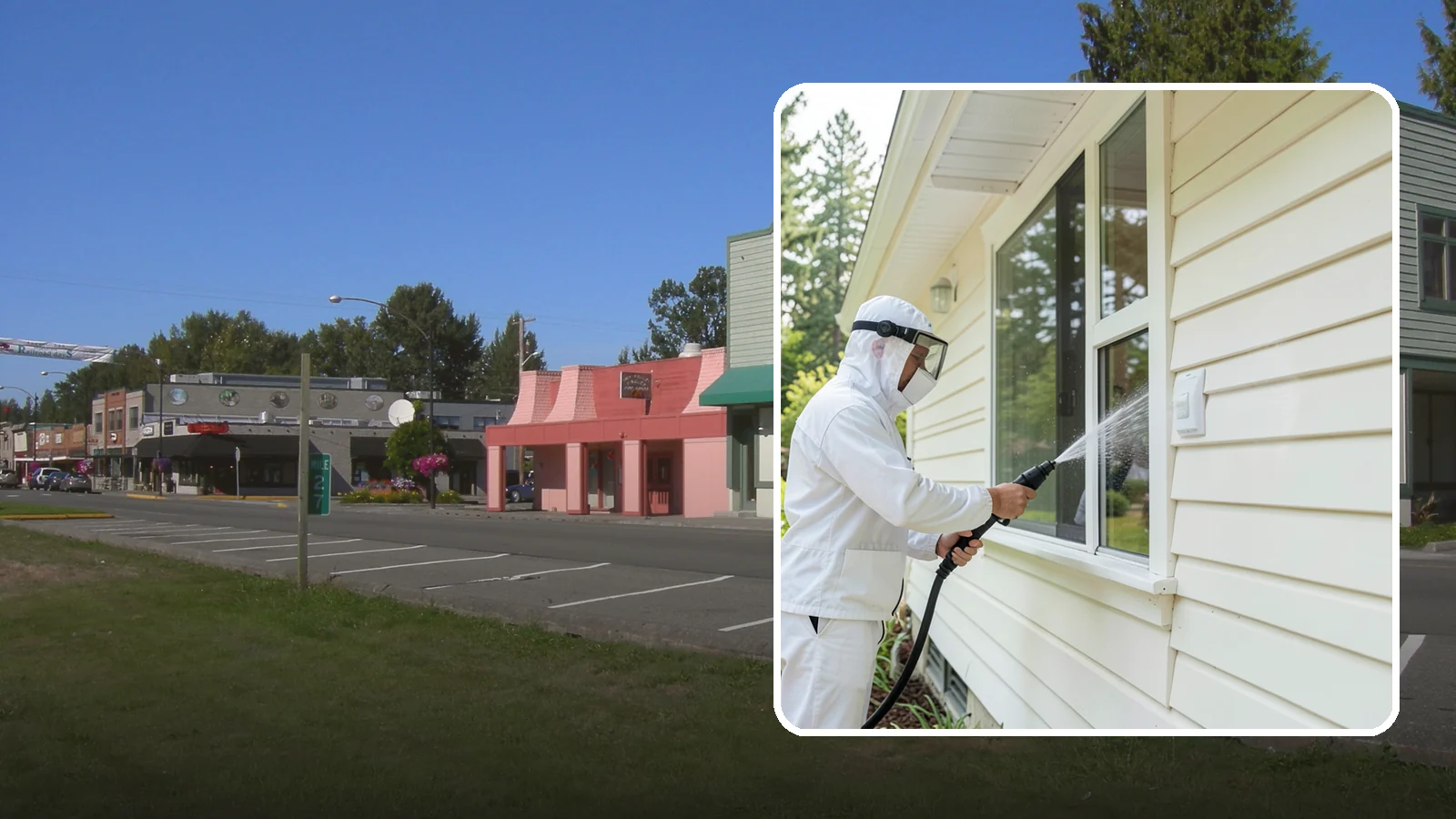 Handrail Cleaning in Snoqualmie, King County, WA - We clean exterior handrails to remove the grime, algae, and oxidation that build on surfaces people touch every day.