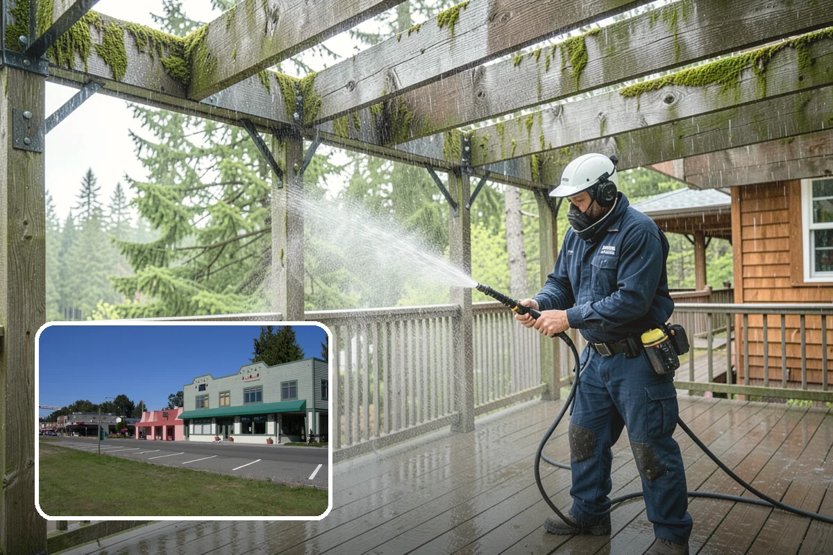 Handrail Cleaning in Snoqualmie, King County, WA - Removes the sticky film from frequently touched grip surfaces
