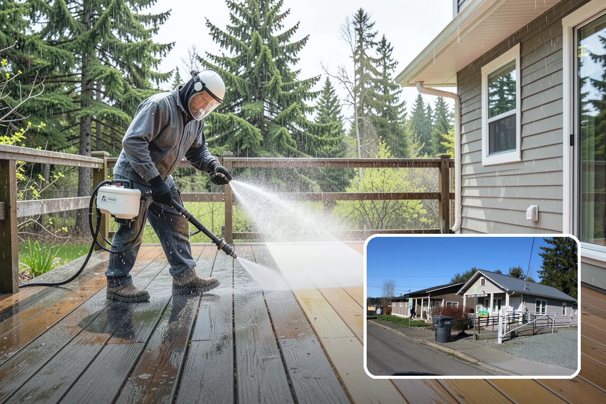 Handrail Cleaning in South Prairie, Pierce County, WA - Removes the sticky film from frequently touched grip surfaces