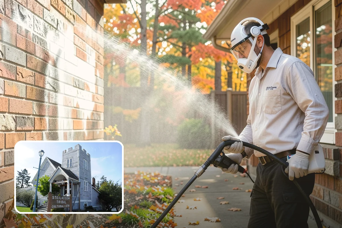 Handrail Cleaning in Steilacoom, Pierce County, WA - Removes the sticky film from frequently touched grip surfaces