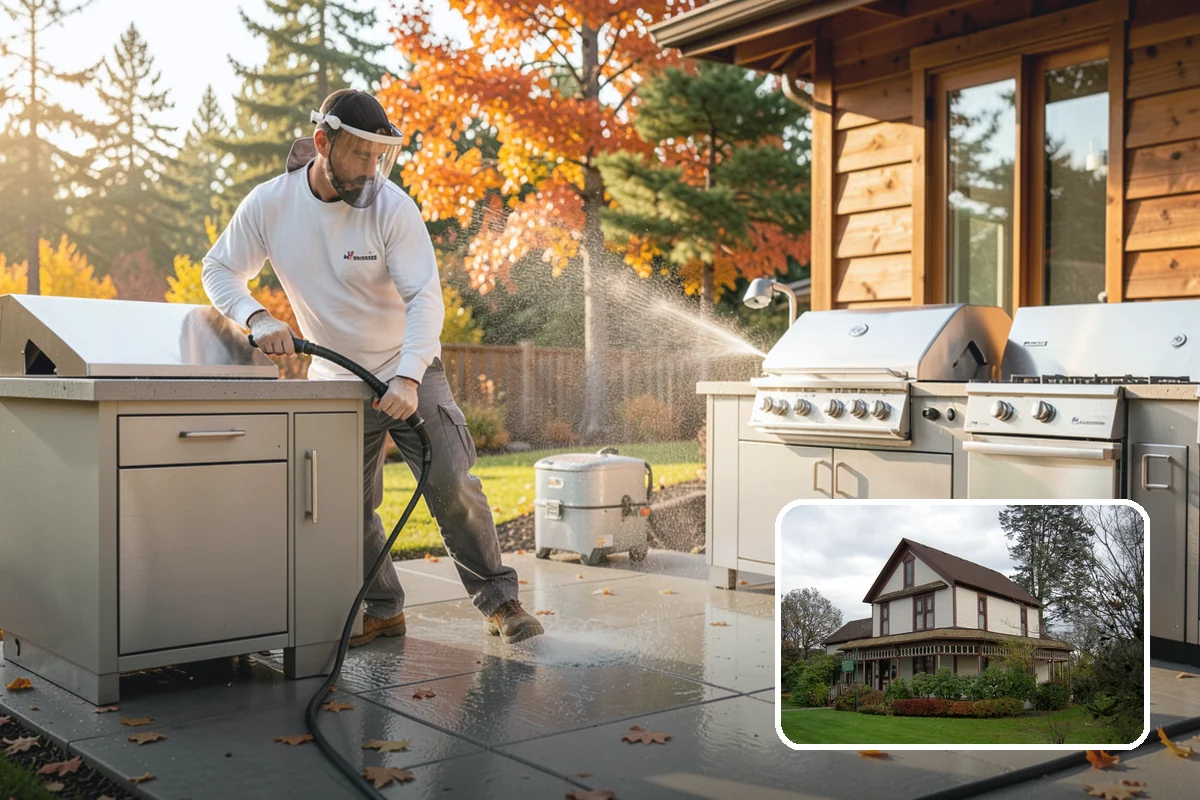 Handrail Cleaning in Sumner, Pierce County, WA - Removes the sticky film from frequently touched grip surfaces
