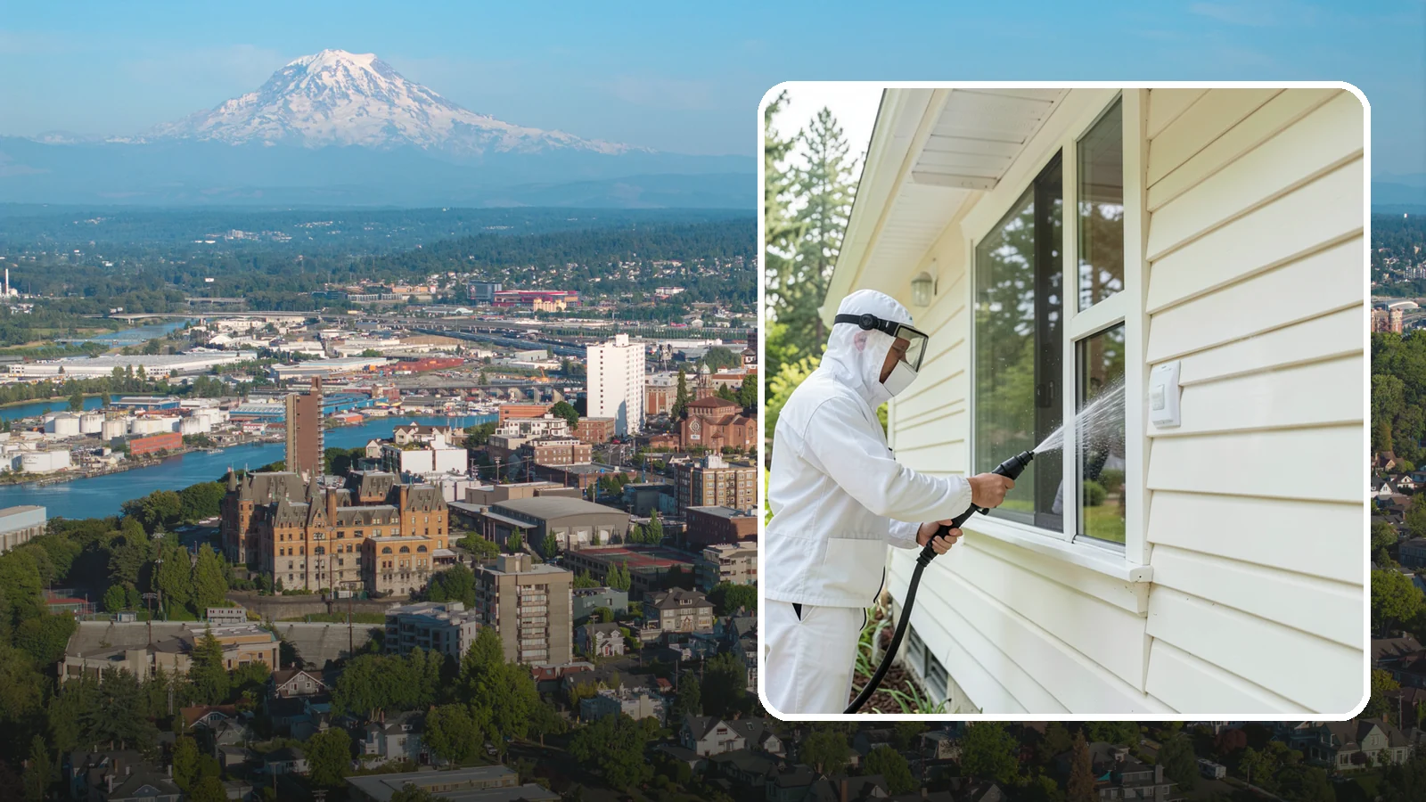 Handrail Cleaning in Tacoma, Pierce County, WA - We clean exterior handrails to remove the grime, algae, and oxidation that build on surfaces people touch every day.