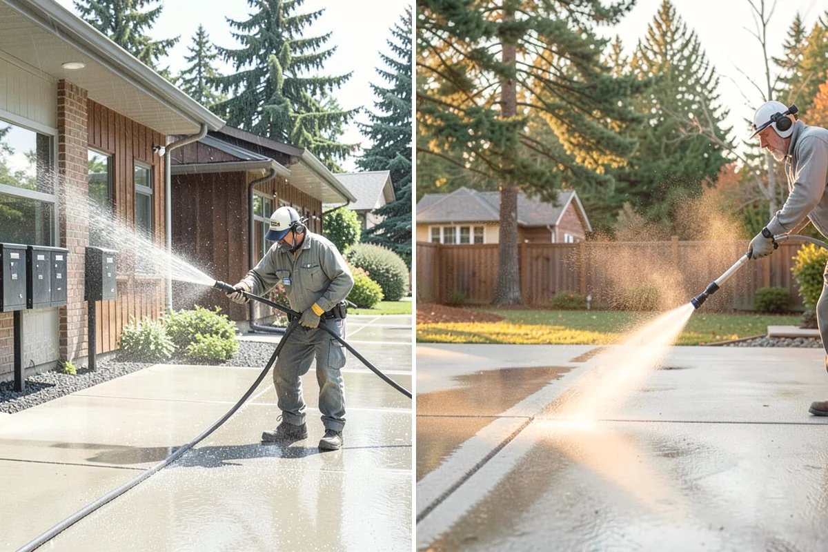 Handrail Cleaning in Tacoma, Pierce County, WA - Wipe loose debris and cobwebs from the rail