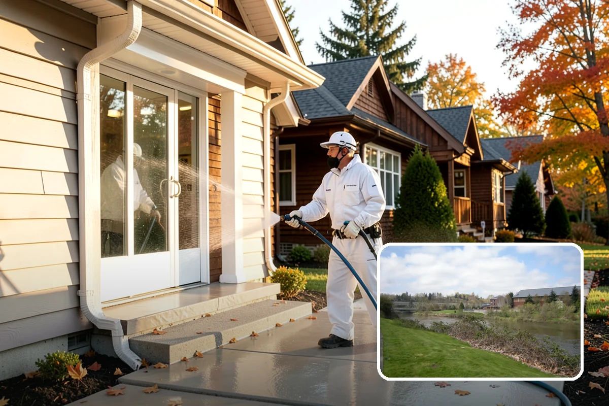 Handrail Cleaning in Tukwila, King County, WA - Removes the sticky film from frequently touched grip surfaces