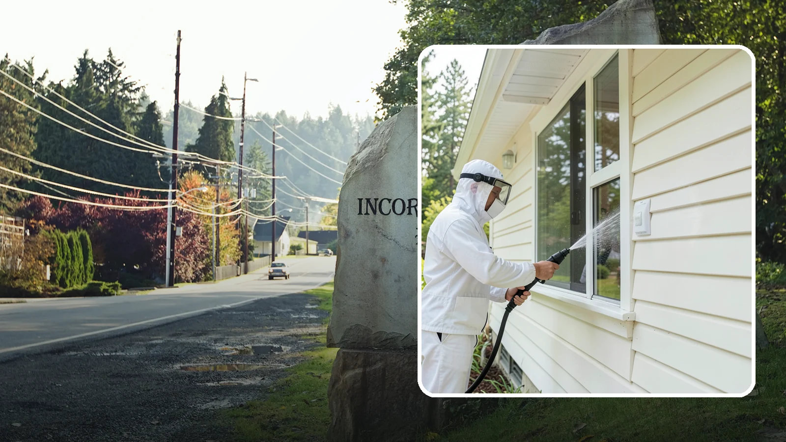 Handrail Cleaning in Wilkeson, Pierce County, WA - We clean exterior handrails to remove the grime, algae, and oxidation that build on surfaces people touch every day.