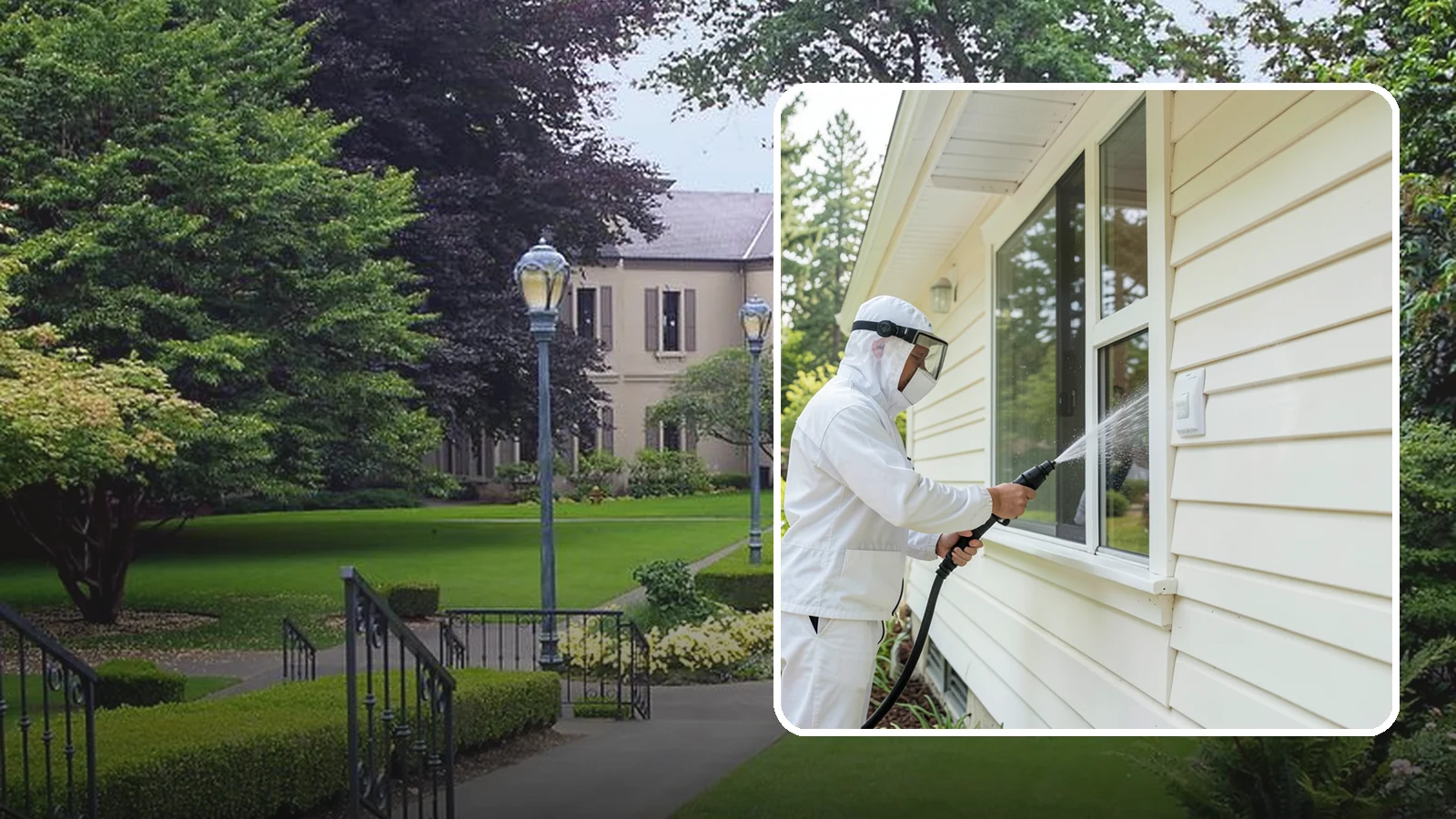 Handrail Cleaning in Woodinville, King County, WA - We clean exterior handrails to remove the grime, algae, and oxidation that build on surfaces people touch every day.