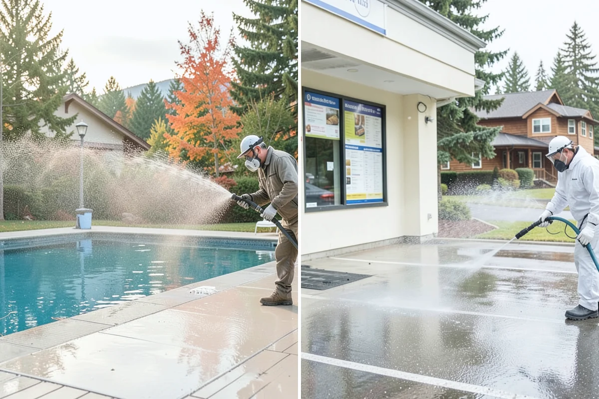 Handrail Cleaning in Woodinville, King County, WA - Wipe loose debris and cobwebs from the rail