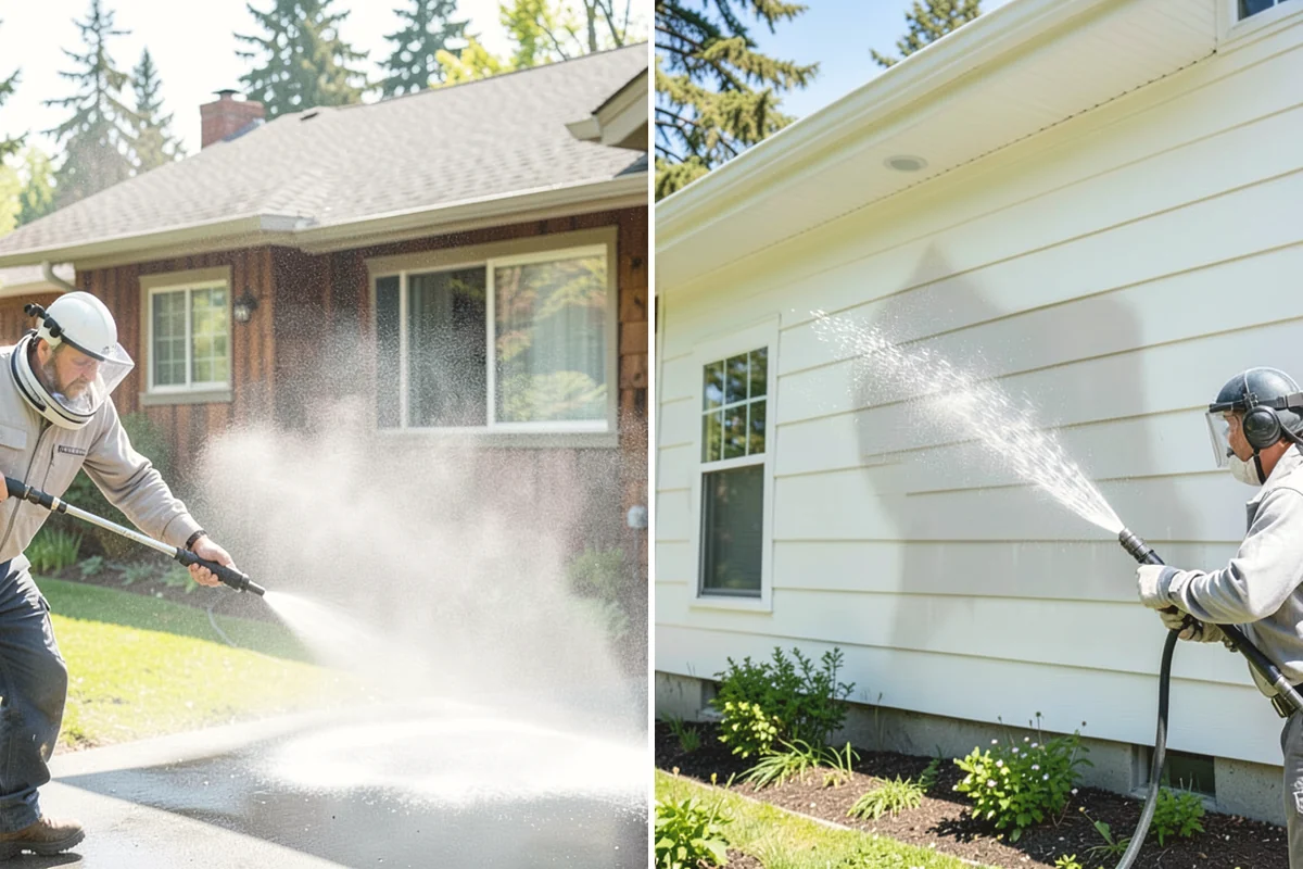 Handrail Cleaning in Yarrow Point, King County, WA - Wipe loose debris and cobwebs from the rail