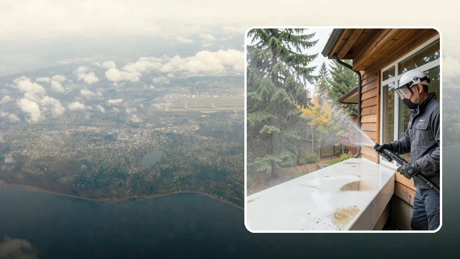 Hard Water Stain Removal in Burien, King County, WA - Specialized removal of the chalky hard-water spots sprinklers and mineral-rich runoff bake onto Northwest glass.