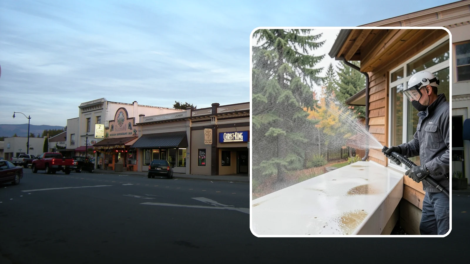 Hard Water Stain Removal in Burlington, Skagit County, WA - Specialized removal of the chalky hard-water spots sprinklers and mineral-rich runoff bake onto Northwest glass.