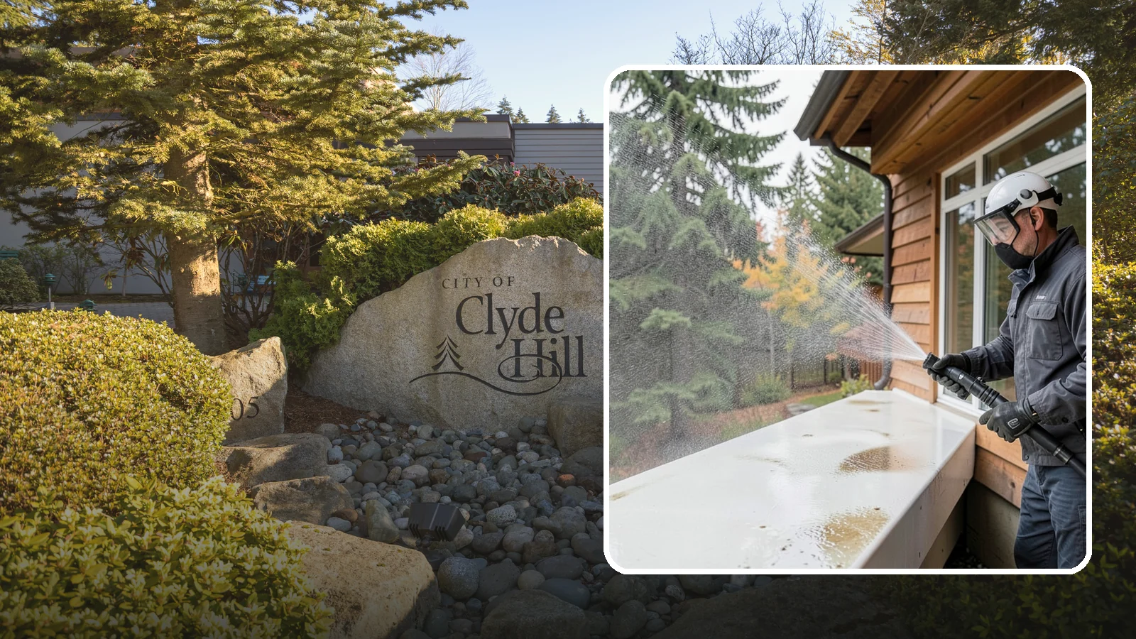 Hard Water Stain Removal in Clyde Hill, King County, WA - Specialized removal of the chalky hard-water spots sprinklers and mineral-rich runoff bake onto Northwest glass.