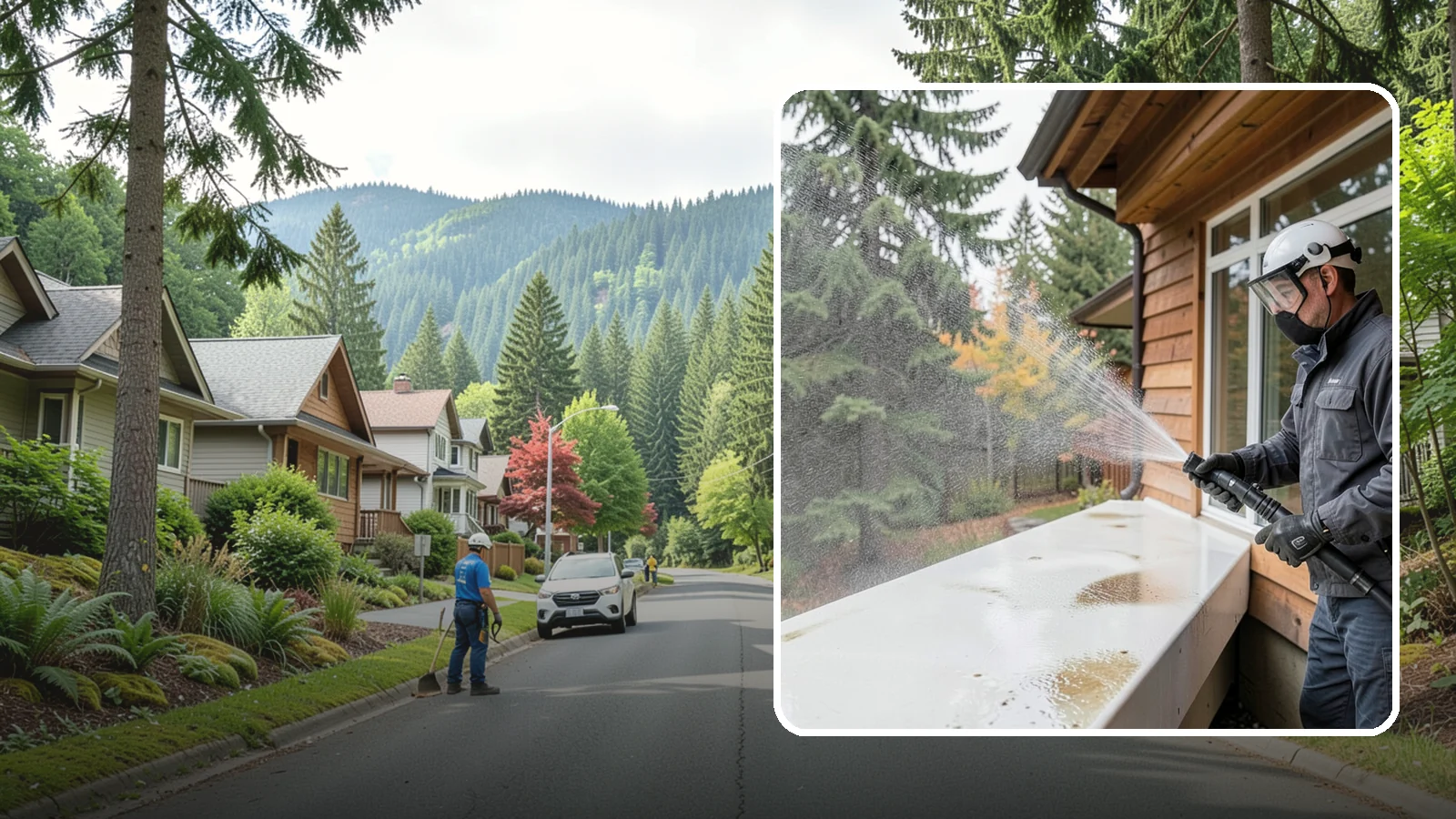 Hard Water Stain Removal in Darrington, Snohomish County, WA - Specialized removal of the chalky hard-water spots sprinklers and mineral-rich runoff bake onto Northwest glass.