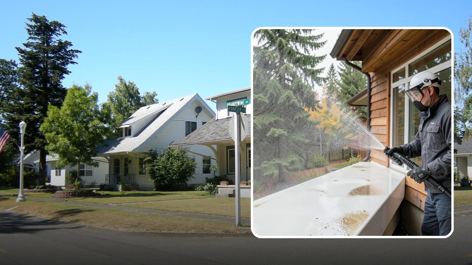 Hard Water Stain Removal in DuPont, Pierce County, WA - Specialized removal of the chalky hard-water spots sprinklers and mineral-rich runoff bake onto Northwest glass.
