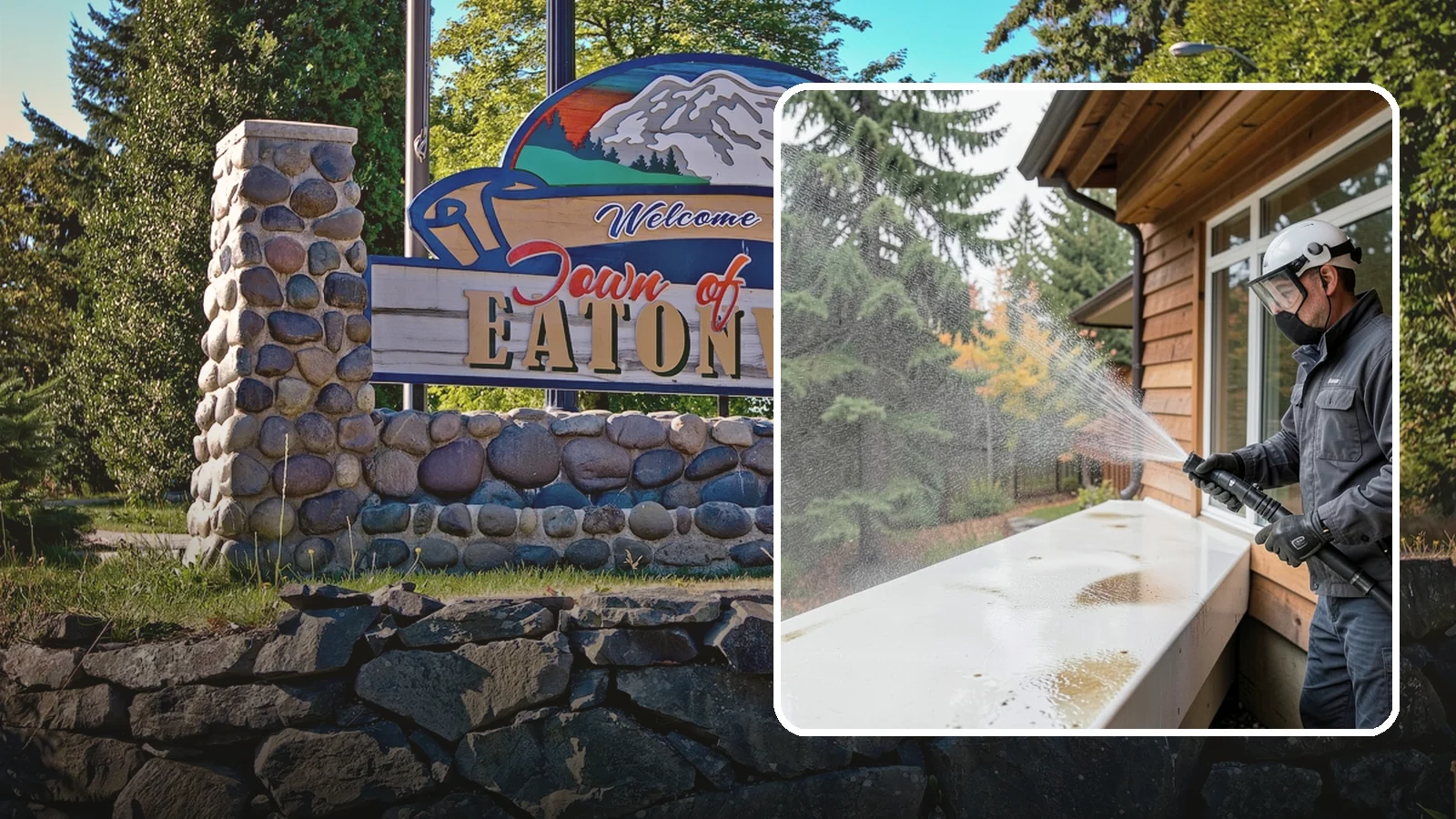 Hard Water Stain Removal in Eatonville, Pierce County, WA - Specialized removal of the chalky hard-water spots sprinklers and mineral-rich runoff bake onto Northwest glass.