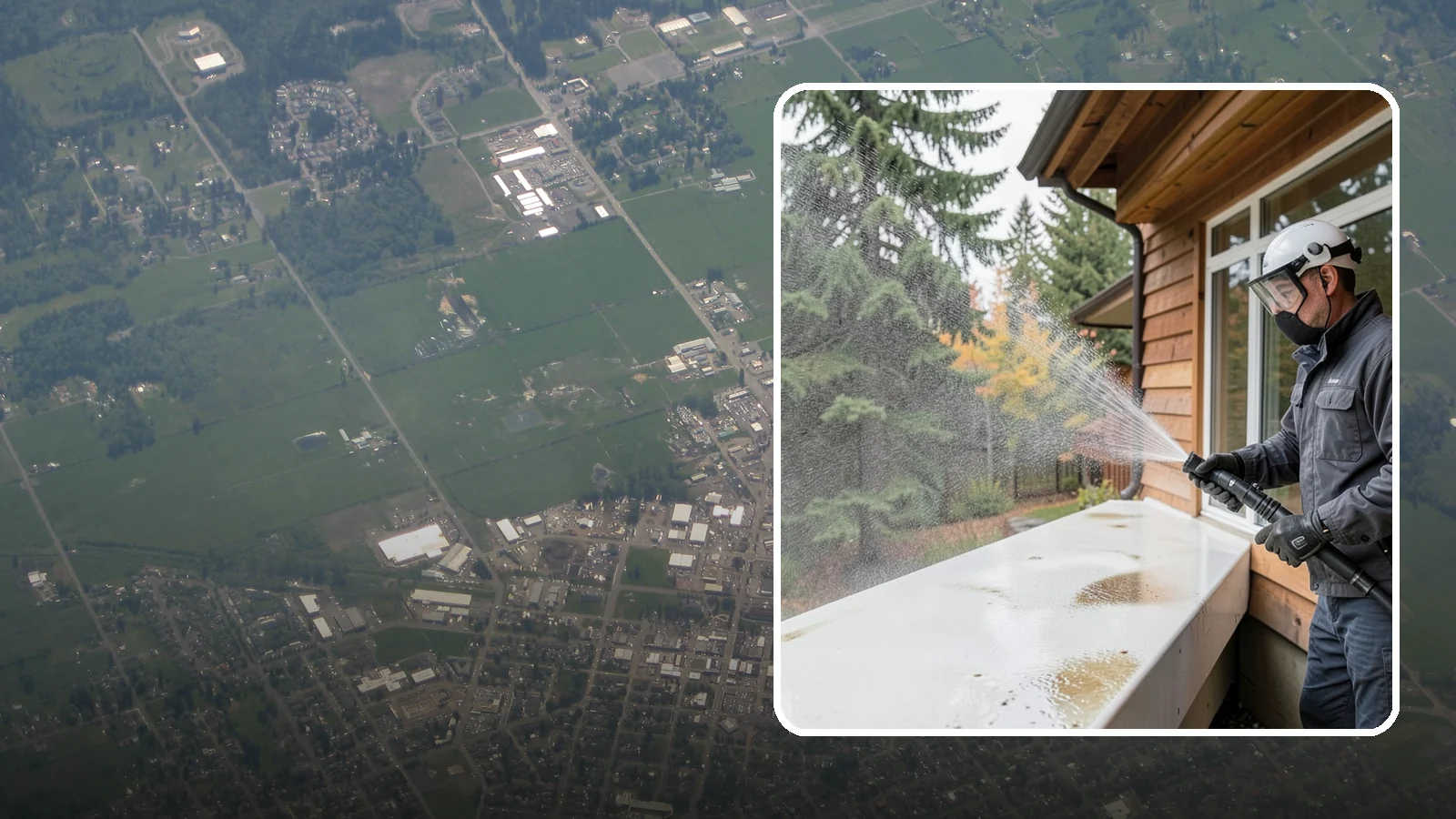 Hard Water Stain Removal in Enumclaw, King County, WA - Specialized removal of the chalky hard-water spots sprinklers and mineral-rich runoff bake onto Northwest glass.