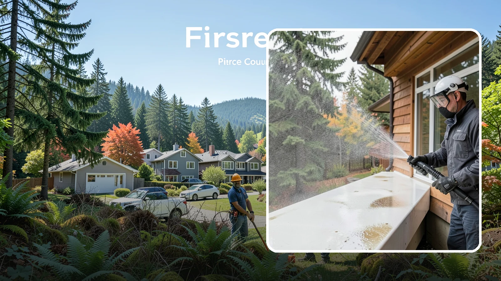 Hard Water Stain Removal in Fircrest, Pierce County, WA - Specialized removal of the chalky hard-water spots sprinklers and mineral-rich runoff bake onto Northwest glass.