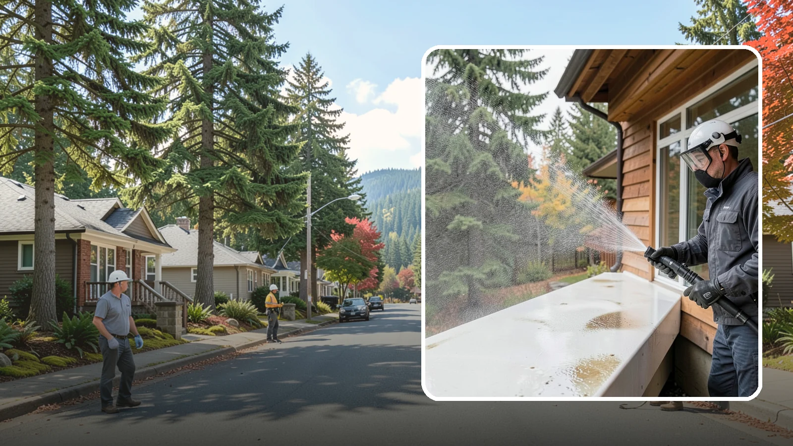 Hard Water Stain Removal in Hunts Point, King County, WA - Specialized removal of the chalky hard-water spots sprinklers and mineral-rich runoff bake onto Northwest glass.