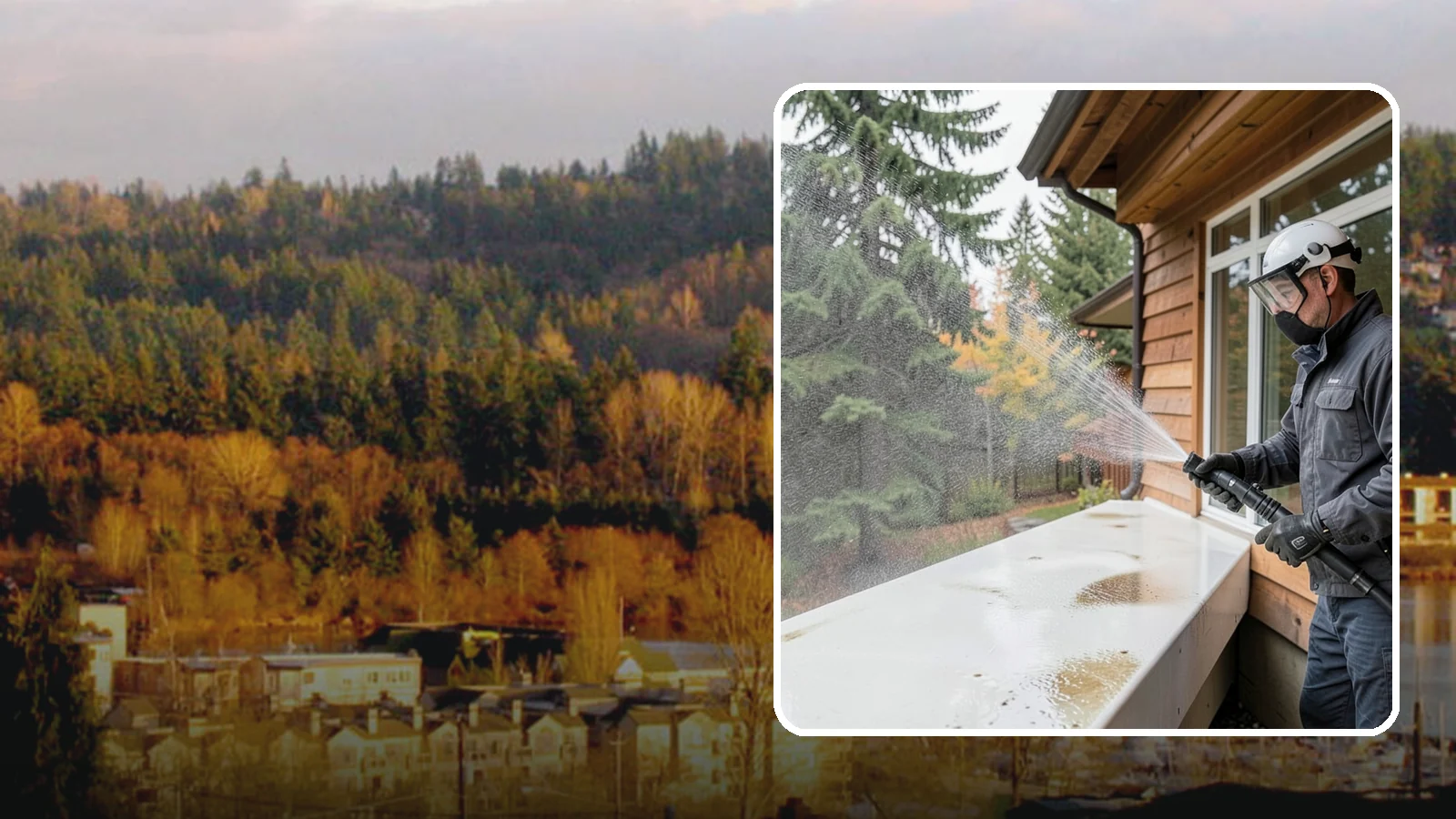 Hard Water Stain Removal in Kenmore, King County, WA - Specialized removal of the chalky hard-water spots sprinklers and mineral-rich runoff bake onto Northwest glass.