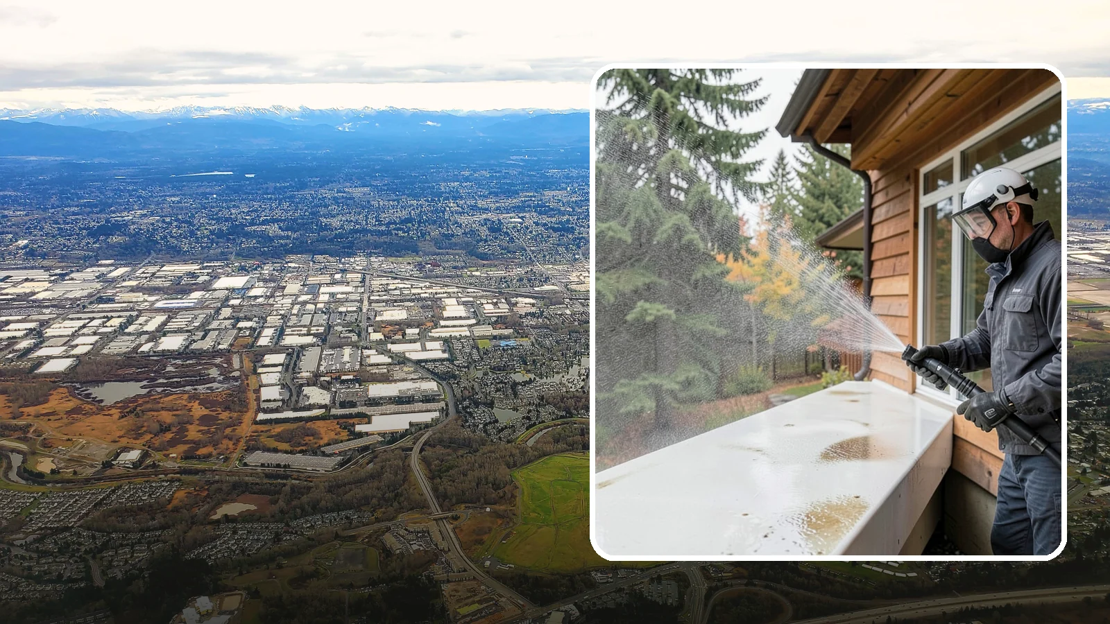 Hard Water Stain Removal in Kent, King County, WA - Specialized removal of the chalky hard-water spots sprinklers and mineral-rich runoff bake onto Northwest glass.