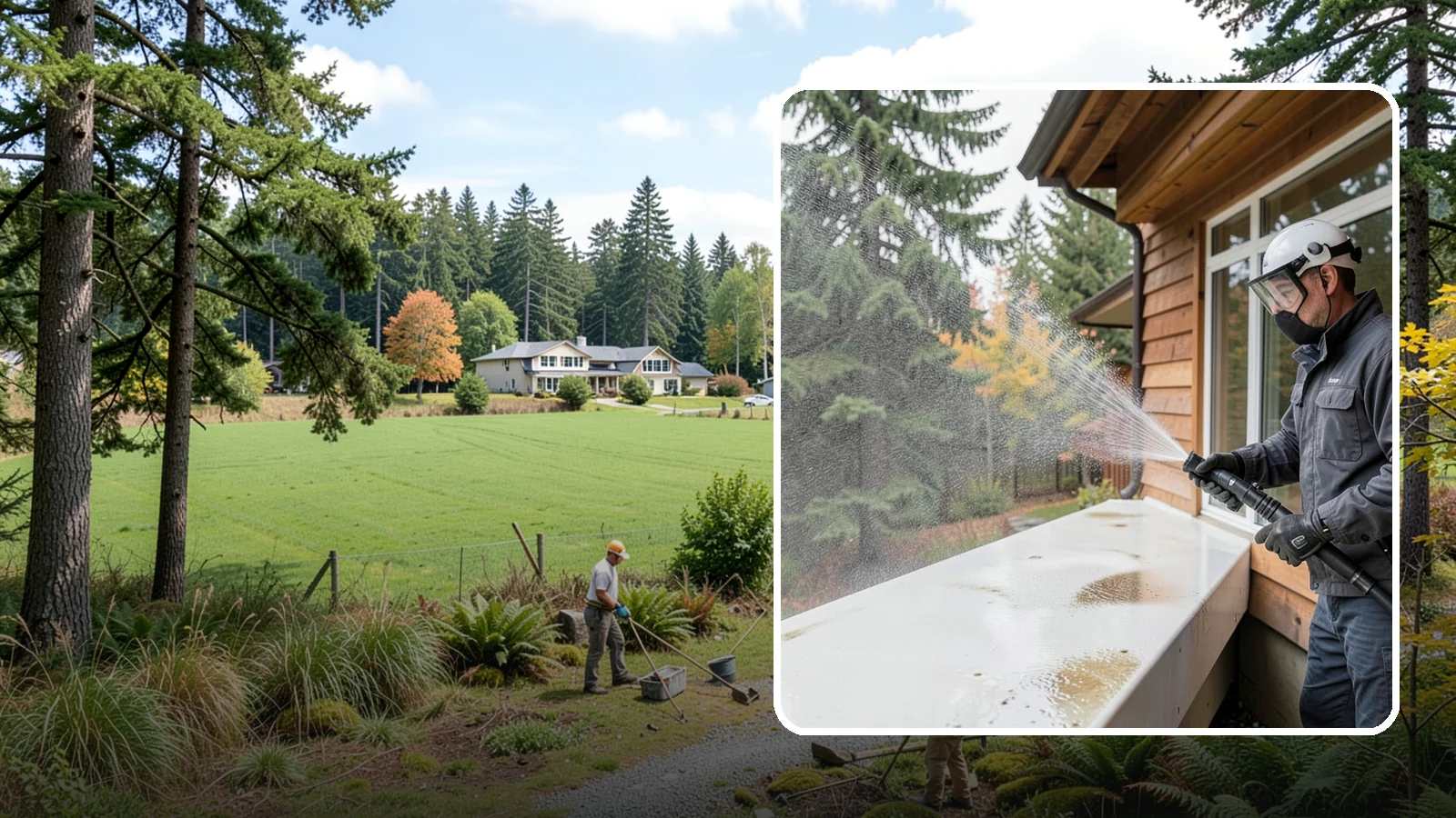 Hard Water Stain Removal in Lyman, Skagit County, WA - Specialized removal of the chalky hard-water spots sprinklers and mineral-rich runoff bake onto Northwest glass.