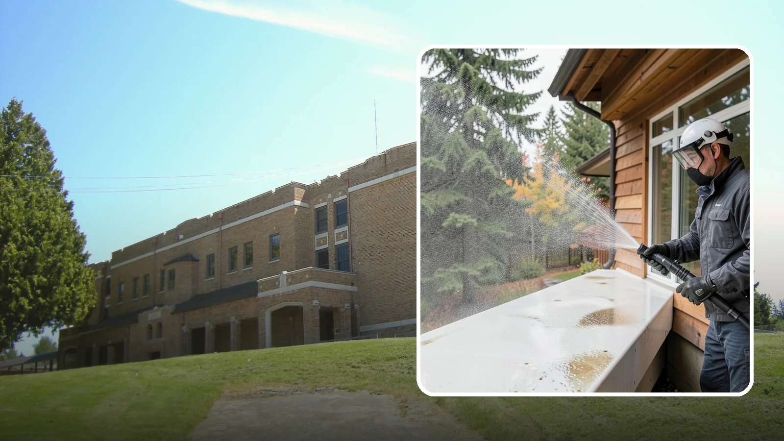 Hard Water Stain Removal in Maple Valley, King County, WA - Specialized removal of the chalky hard-water spots sprinklers and mineral-rich runoff bake onto Northwest glass.