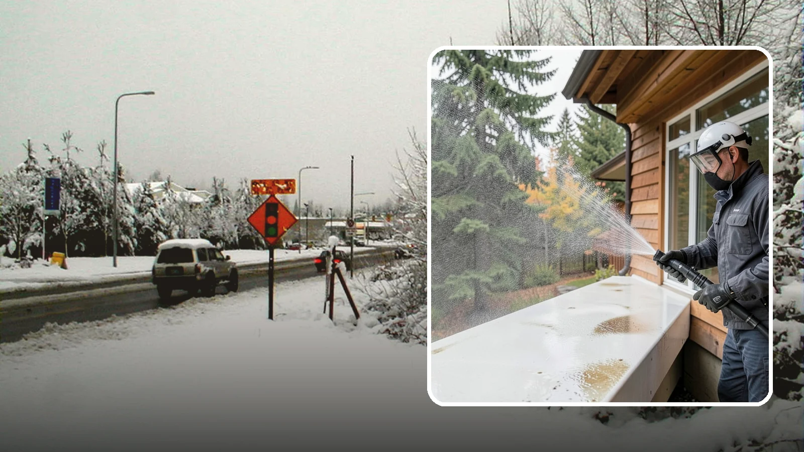 Hard Water Stain Removal in Newcastle, King County, WA - Specialized removal of the chalky hard-water spots sprinklers and mineral-rich runoff bake onto Northwest glass.
