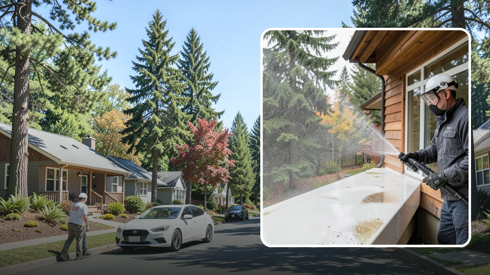 Hard Water Stain Removal in Orting, Pierce County, WA - Specialized removal of the chalky hard-water spots sprinklers and mineral-rich runoff bake onto Northwest glass.