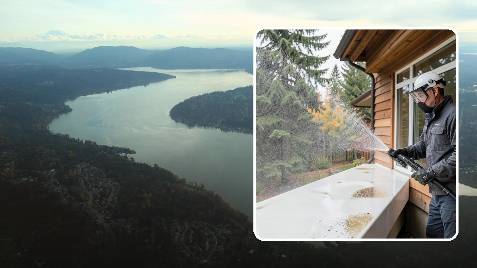 Hard Water Stain Removal in Sammamish, King County, WA - Specialized removal of the chalky hard-water spots sprinklers and mineral-rich runoff bake onto Northwest glass.