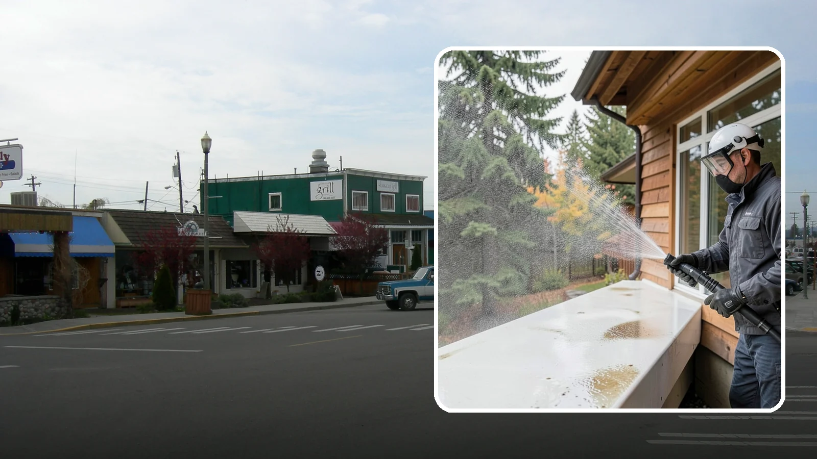Hard Water Stain Removal in Stanwood, Snohomish County, WA - Specialized removal of the chalky hard-water spots sprinklers and mineral-rich runoff bake onto Northwest glass.