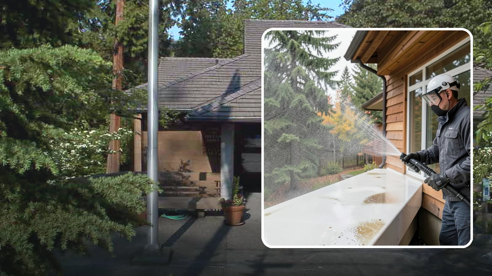 Hard Water Stain Removal in Yarrow Point, King County, WA - Specialized removal of the chalky hard-water spots sprinklers and mineral-rich runoff bake onto Northwest glass.