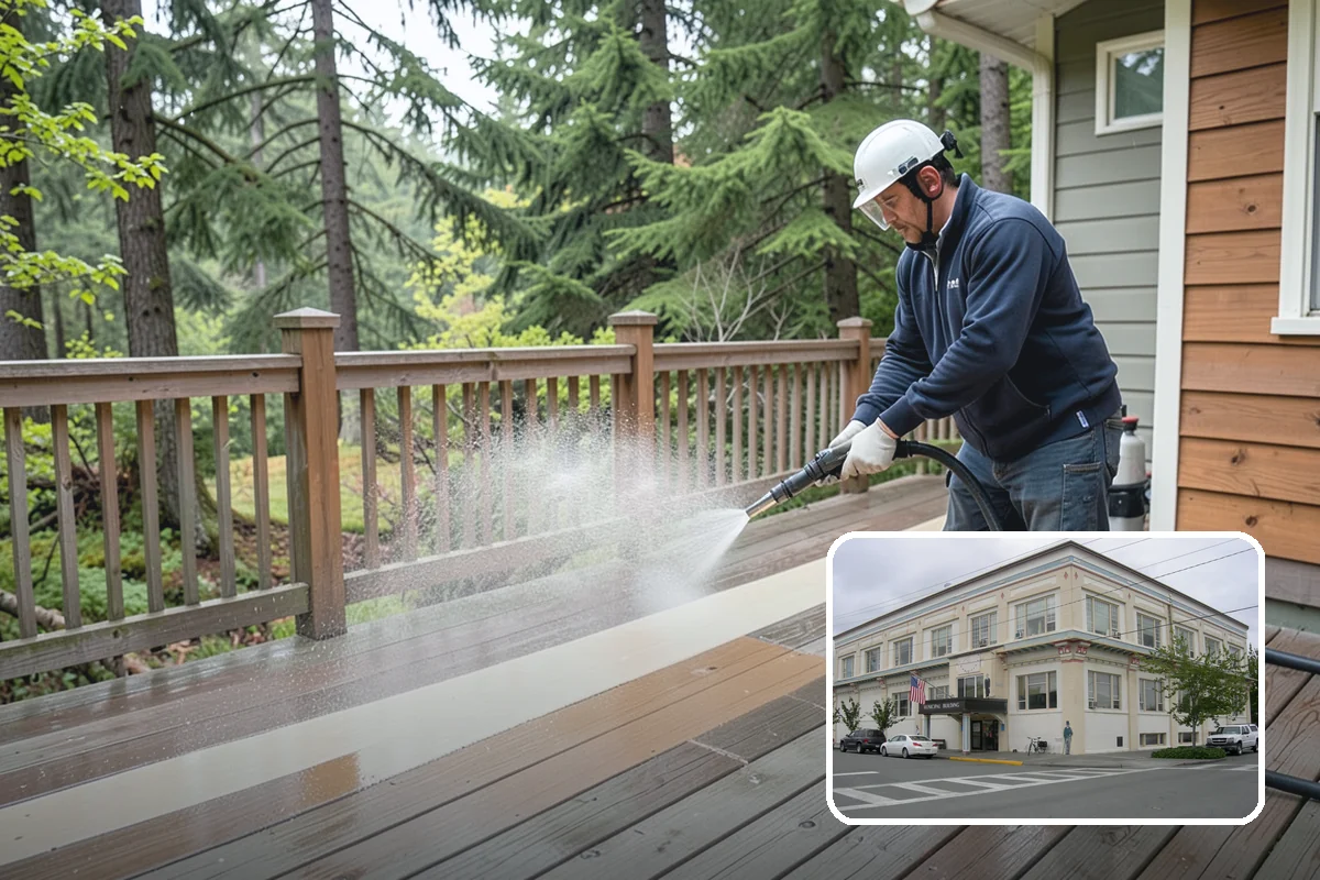 Hardwood Deck Cleaning in Anacortes, Skagit County, WA - Restores rich hardwood color and depth