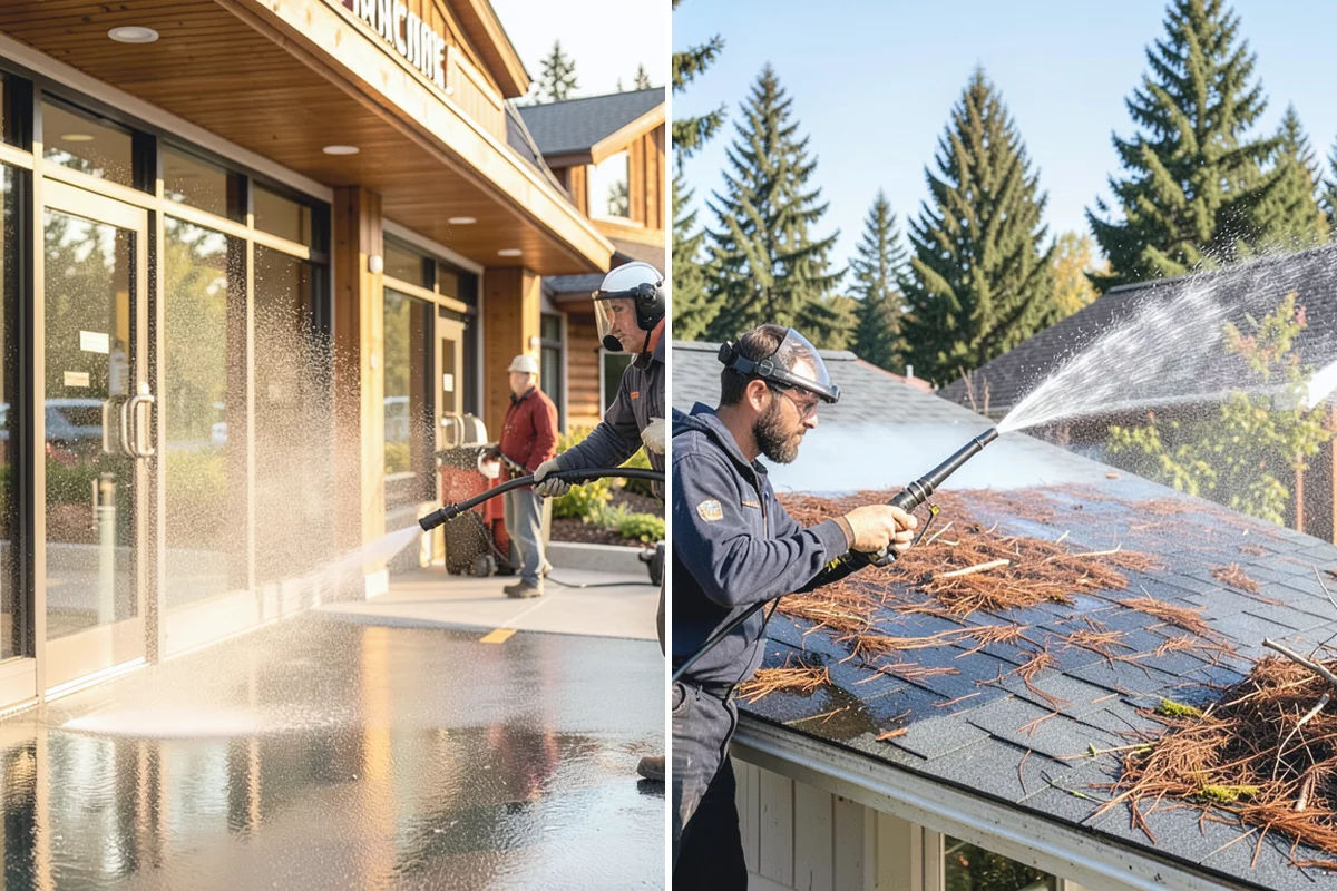 Hardwood Deck Cleaning in Auburn, King County, WA - Clear the deck and test a small area