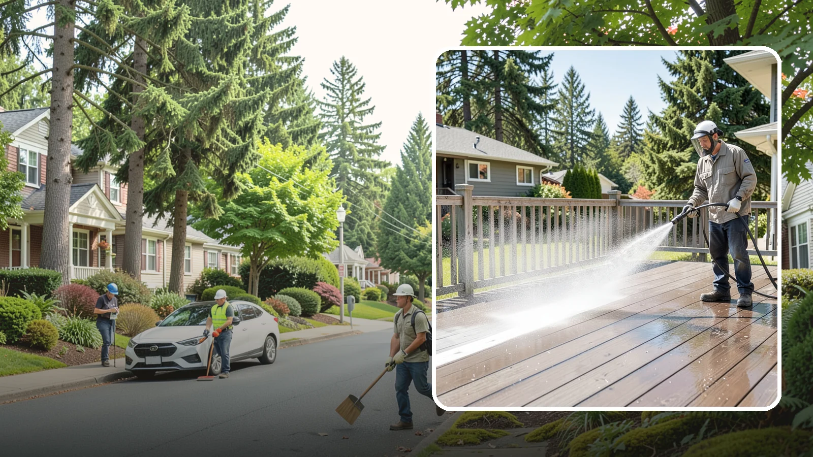 Hardwood Deck Cleaning in Beaux Arts Village, King County, WA - Clean dense hardwood decks like ipe with methods that preserve the oil-rich, tight grain.