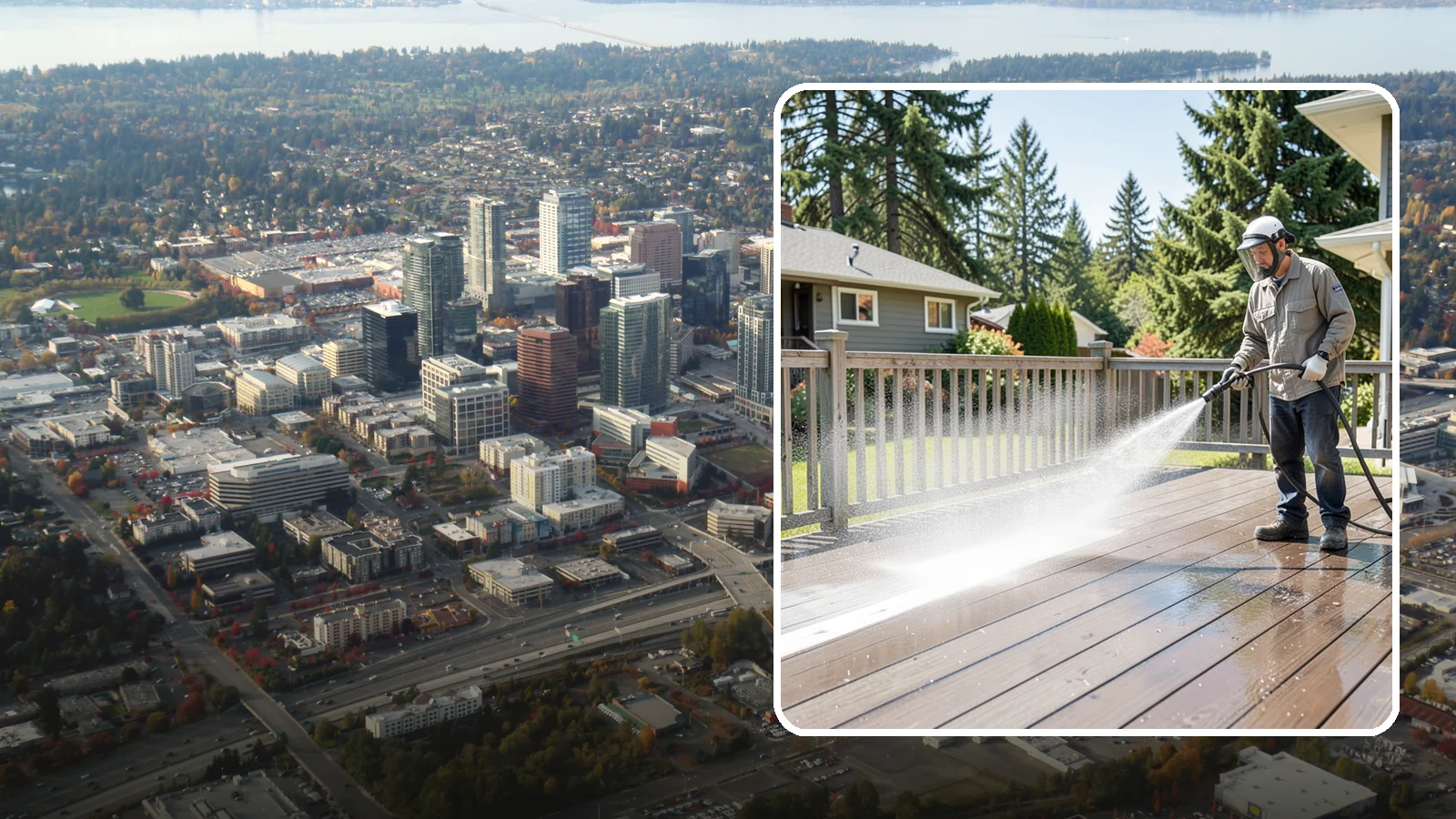 Hardwood Deck Cleaning in Bellevue, King County, WA - Clean dense hardwood decks like ipe with methods that preserve the oil-rich, tight grain.