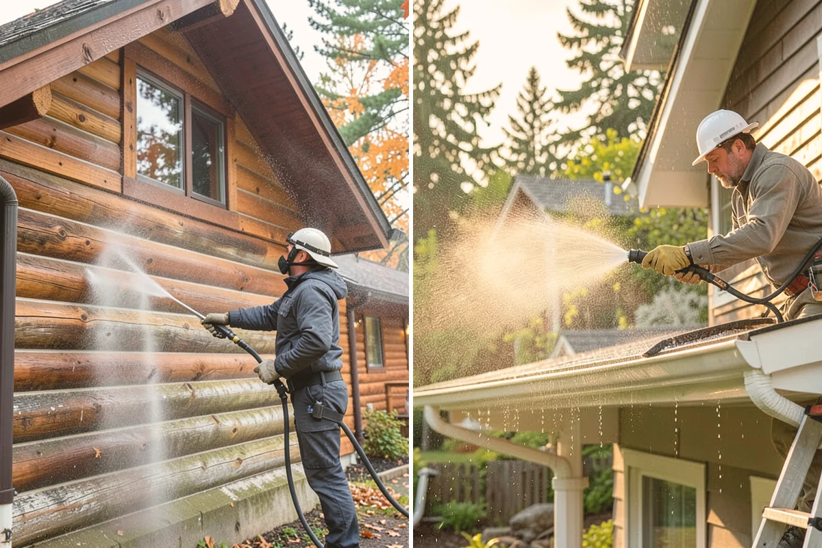 Hardwood Deck Cleaning in Bellevue, King County, WA - Clear the deck and test a small area