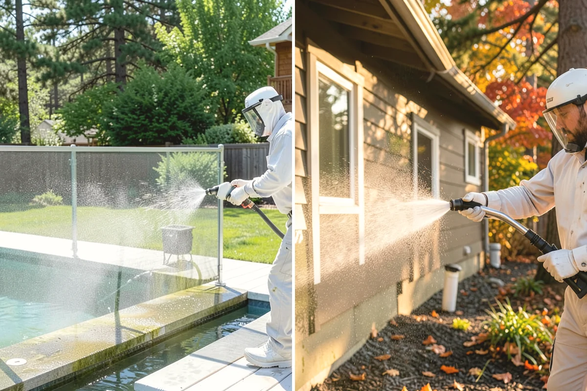 Hardwood Deck Cleaning in Black Diamond, King County, WA - Clear the deck and test a small area