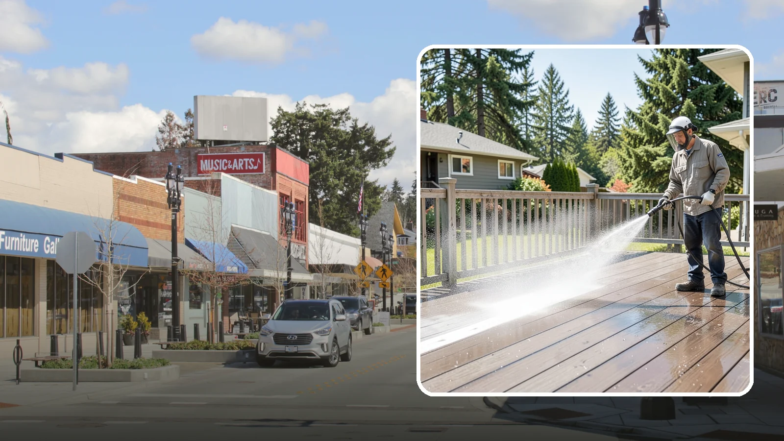 Hardwood Deck Cleaning in Bothell, King County, WA - Clean dense hardwood decks like ipe with methods that preserve the oil-rich, tight grain.