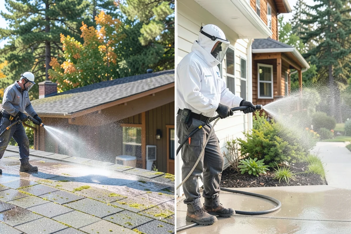 Hardwood Deck Cleaning in Buckley, Pierce County, WA - Clear the deck and test a small area