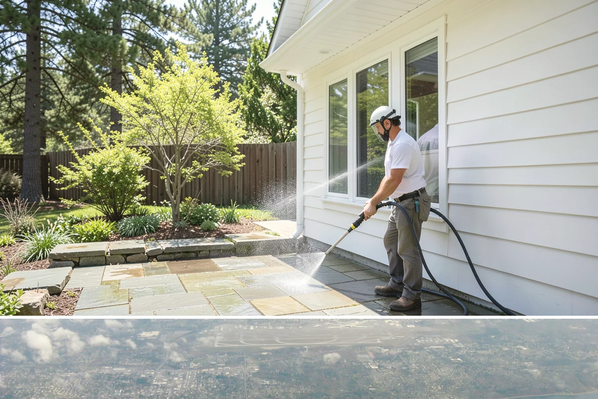Hardwood Deck Cleaning in Burien, King County, WA - Clean hardwood decks in dry summer weather so the dense boards fully dry before oiling.